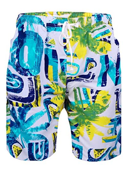 Sykooria Boys Teens 3D Coloured Fun Graphic Shorts Swimming Shorts Summer Swimming Trunks Beach Shorts for Men