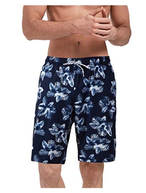 Malavita Mens Swim Trunks Mens Swimwear Quick Dry Swim Shorts with Mesh Lining