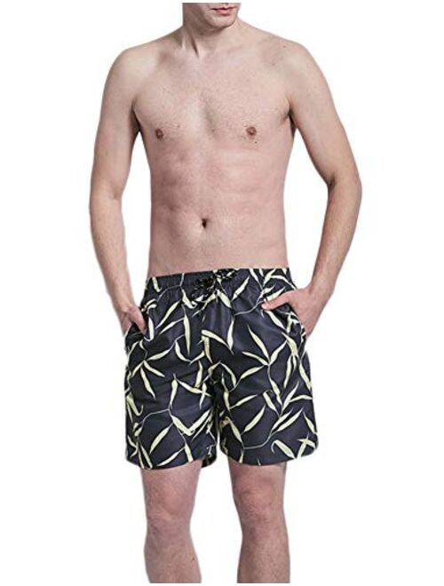 JESSIVO Mens Swim Trunks Short Quick Dry Bathing Suit Mesh Lining Swim Shorts