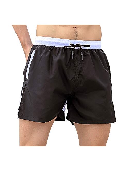 JESSIVO Mens Swim Trunks Short Quick Dry Bathing Suit Mesh Lining Swim Shorts