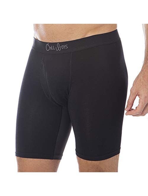 Chill Boys Bamboo Boxer Briefs-Breathable Bamboo Boxers. Soft Anti Chafing Mens Underwear