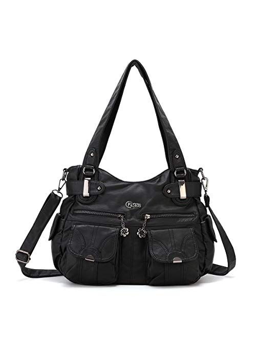 Purses and Handbags for Women Large Hobo Shoulder Bags Soft PU Leather Multi-Pocket Tote Bag