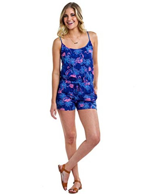 Women's Cute Summer Rompers - Patterned Flamingo Cactus Watermelon Pineapple Romper Dresses