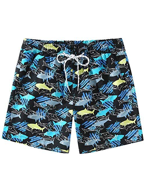 SSLR Mens Swim Trunks Quick Dry 5" Swim Shorts with Mesh Lining Bathing Suits