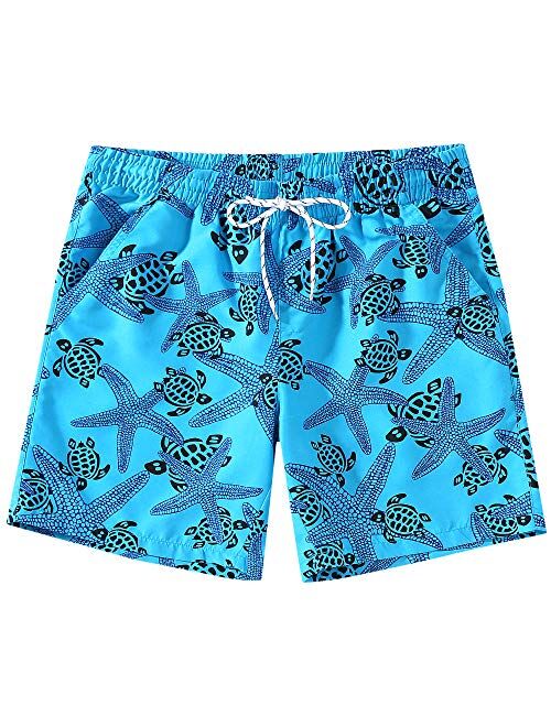 SSLR Mens Swim Trunks Quick Dry 5" Swim Shorts with Mesh Lining Bathing Suits