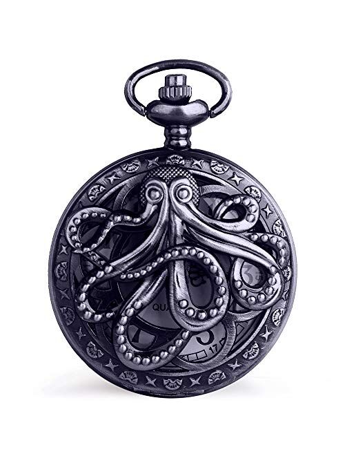 Classical Pocket Watch Retro Steampunk Cartoons Quartz Watch