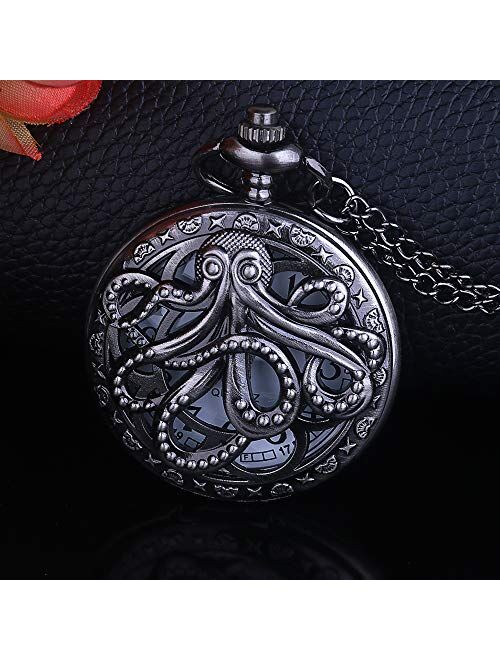 Classical Pocket Watch Retro Steampunk Cartoons Quartz Watch