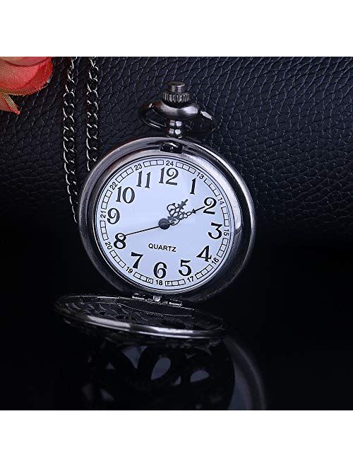 Classical Pocket Watch Retro Steampunk Cartoons Quartz Watch