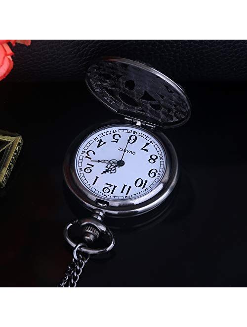 Classical Pocket Watch Retro Steampunk Cartoons Quartz Watch