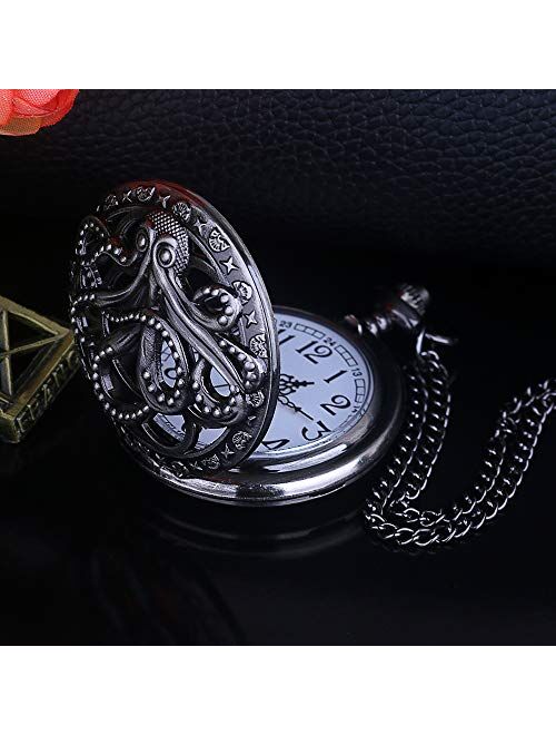 Classical Pocket Watch Retro Steampunk Cartoons Quartz Watch