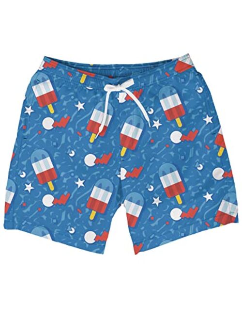 Tipsy Elves Men's American Flag Swim Trunks - Patriotic USA Stars and Stripes Swim Suit