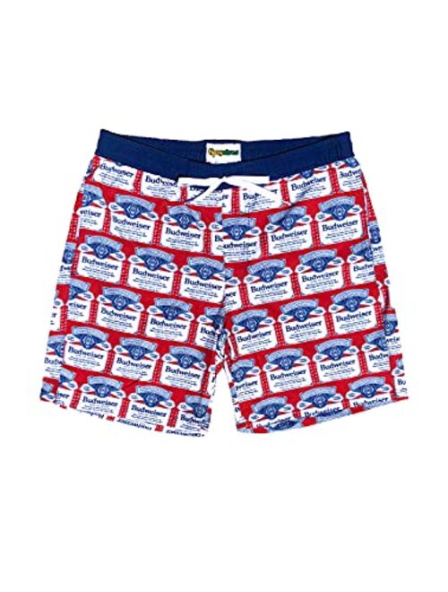 Tipsy Elves Men's American Flag Swim Trunks - Patriotic USA Stars and Stripes Swim Suit