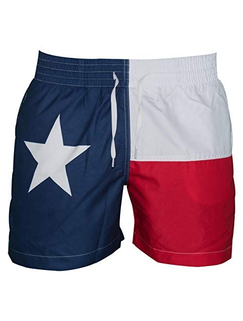 Meripex Apparel Men's Texas Flag Swim Trunks: The Lone Stars