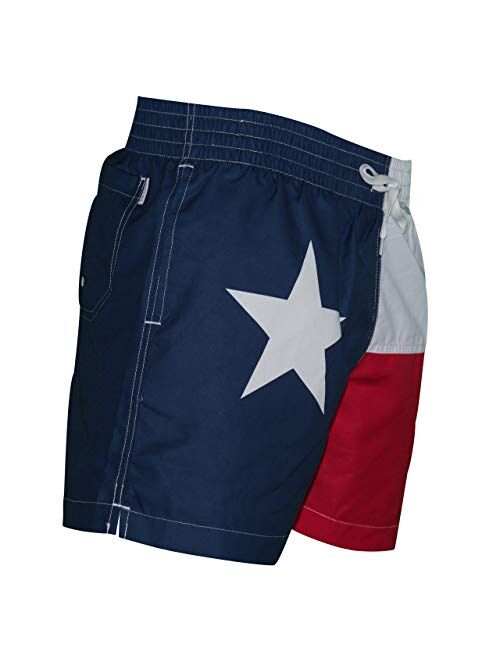 Meripex Apparel Men's Texas Flag Swim Trunks: The Lone Stars