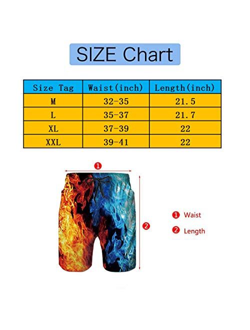 Fit Mens Big & Tall Cargo Short Half Pants for Beach Athletic Surf