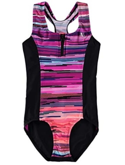 ZeroXposur Girls One Piece Beach Swimsuit Bathing Suit Set