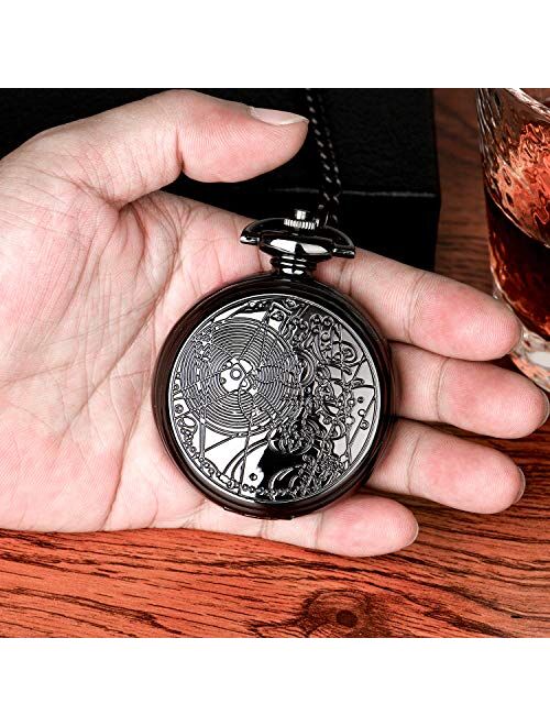 Doctor Who Pocket Watch with Chain Box for Cosplay Dr. Who 58 mm Oversized Quartz Watch Mens