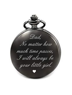 LEVONTA Gifts for Men who Have Everything Personalized Pocket Watch, Men Gifts for Christmas Birthday Fathers Day Valentines Graduation