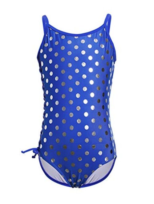 LEINASEN One Piece Swimsuits for Girls, Strap Crossback Tribal Pattern Printing Bathing Suit for Kids