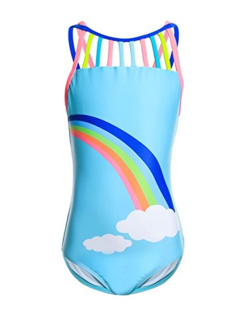 BELLOO Girls Bathing Suit One Piece Swimsuit