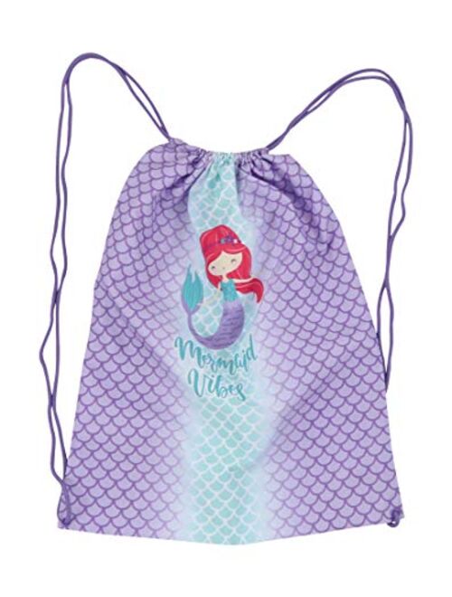 Toddler Girl Swim Essentials - 3 Piece 48 Inch Towel Beach Bag and Swim Suit Set