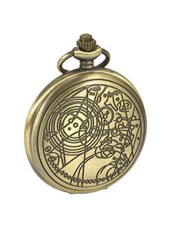Pocket Watch Doctor Who Confession Dial Pattern Dr. Who Quartz Chain Mens