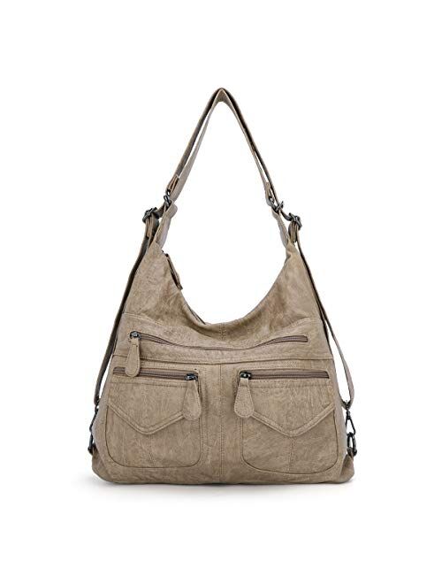 Angel Kiss Hobo Bags for Women Faux Leather Shoulder Purse