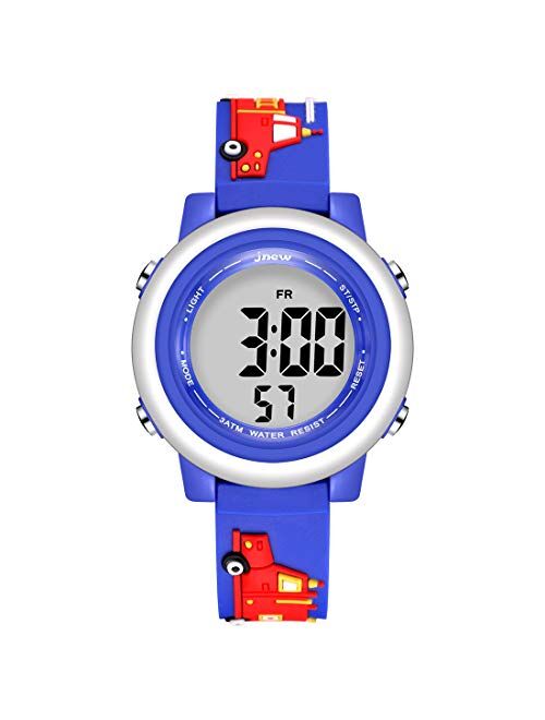 Jianxiang Kids Unicorn Digital Sport Watches for Girls Boys, Waterproof Outdoor LED Timer with 7 Colors Backlight 3D Cartoon Silicone Band Child Wristwatch