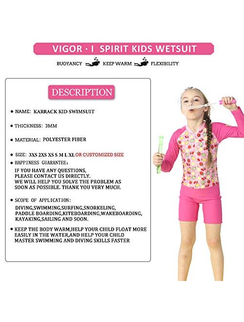 karrack Girls and Boys One Piece Rash Guard Swimsuit Kid Water Sport Short  Swimsuit UPF 50+ Sun Protection Bathing Suits