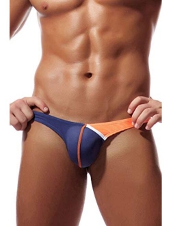 Newsywell Men's Ice Silk Thong Bikini Low Rise Soft Briefs Underwear