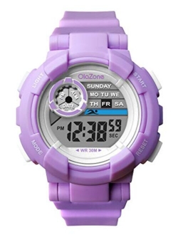 Girls Watch Kids Digital Sports 7-Color Flashing Light Waterproof 100FT Alarm Gifts for Girls Age for 7-10 487