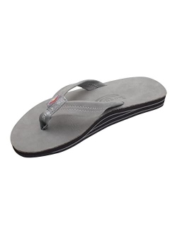 Rainbow Sandals Men's Leather Double Layer with Arch Wide Strap