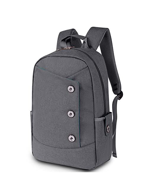 KINGSLONG Laptop Backpacks for Travel College Business Men Women 17 Inch Grey