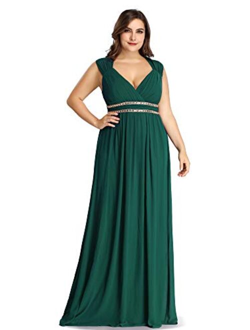 Ever-Pretty Women's Plus Size V-Neck Empire Waist Evening Party Maxi Dress 8697PZ