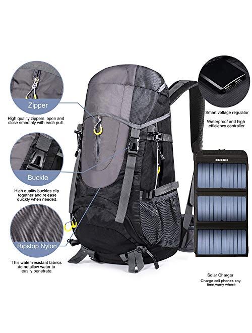 ECEEN Solar Powered Backpack with 20 Watts Solar Charger 78L Rucksack