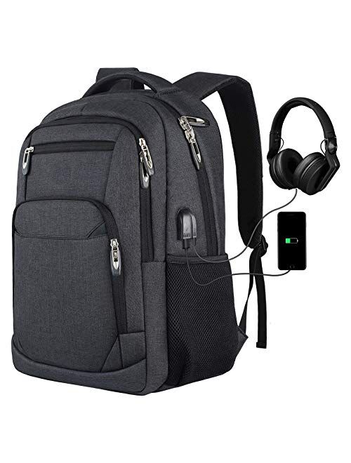 Backpack for Men,School Backpack College Backpack Business Backpack Laptop Bookbag with USB Charging Port Fits 15.6 Inch Laptop and Notebook