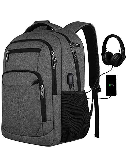 Backpack for Men,School Backpack College Backpack Business Backpack Laptop Bookbag with USB Charging Port Fits 15.6 Inch Laptop and Notebook