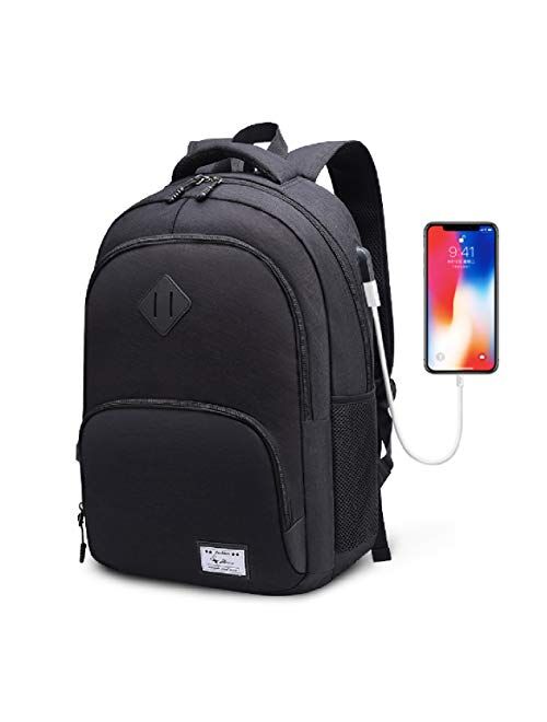 Travel Laptop Backpacks，with USB Charging Port Knapsack,Fits 15.6 Inch Notebook Rucksack ,Hiking Daypacks