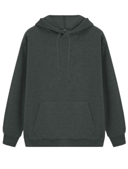 Solid Thermal Lined Drawstring Hoodie