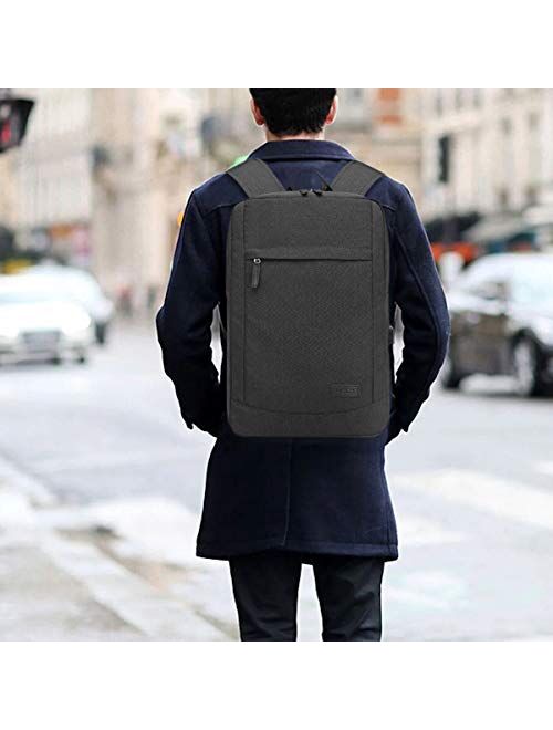 Business Laptop Backpack for 17 inch Computer With Built-in Charging Cable USB Port Lightweight School Rucksack with Waterproof Rain Cover