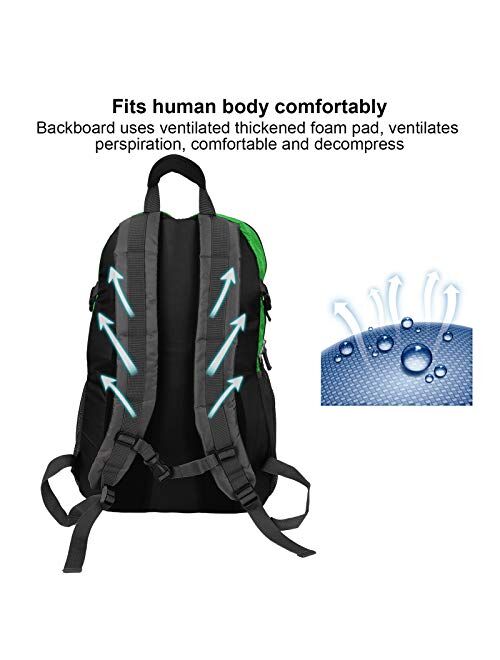 Emoshayoga Camping Backpack Reusable Waterproof Solar Panel Charger Outdoor Backpack for Camping Hiking Fishing Riding