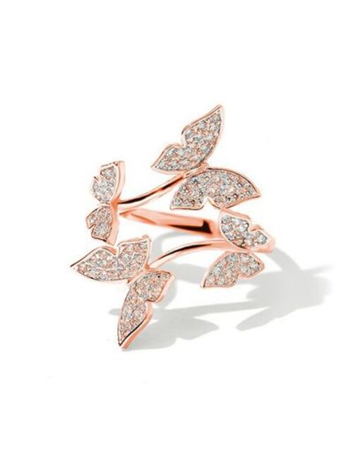 AkoaDa New Product Adjustable Opening Butterfly Ring Personality Ring Female