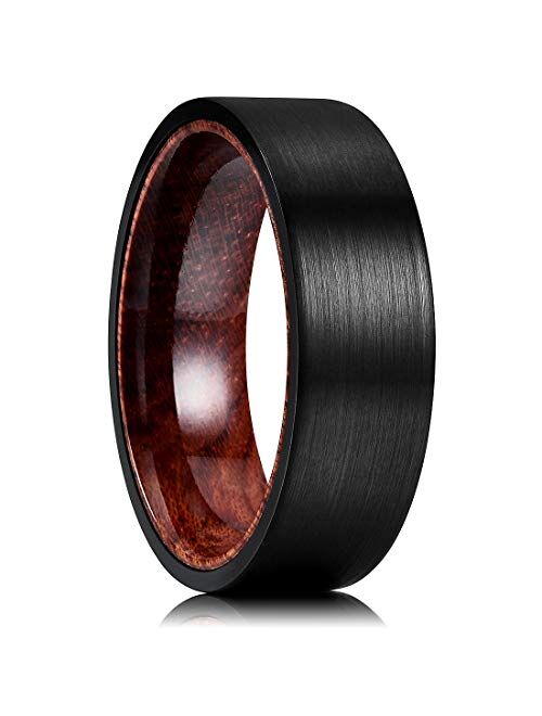 King Will Classic 6mm/8mm Tungsten Carbide Ring Wedding Band for Men Women Engagement Ring Comfort Fit