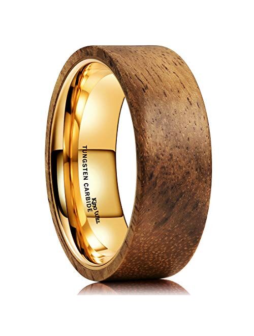 King Will Classic 6mm/8mm Tungsten Carbide Ring Wedding Band for Men Women Engagement Ring Comfort Fit