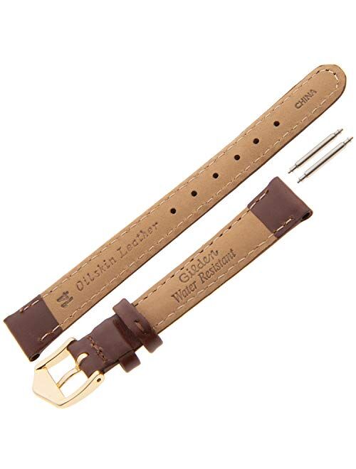 Gilden 10-14mm Water-Resistant Oilskin Leather Ladies Watch Strap MSW63