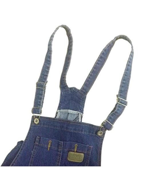 Klorim Soft Adjustable Denim Bib Maternity Overall XS-3XL