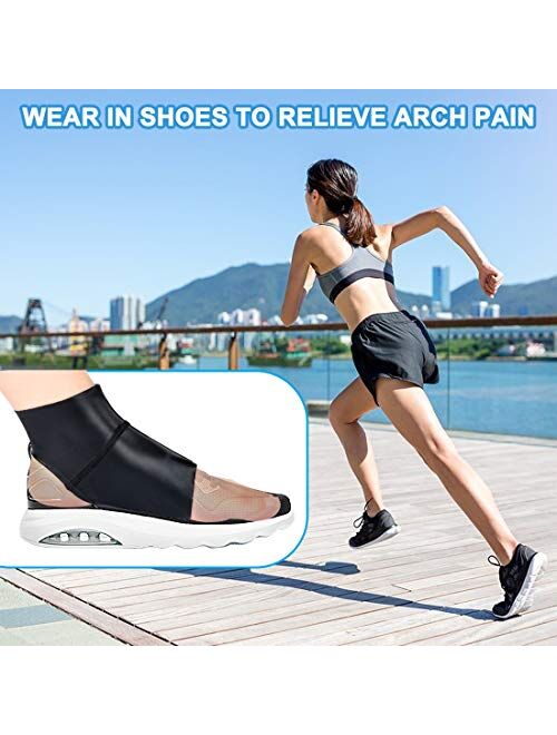 DOACT Arch Support Sleeve Brace for Women and Men, Compression Flat Foot Socks Lycra Cloth with Arch Support, Orthotic Insole Cushion, Plantar Fasciitis, Heel, Ankle, Arc