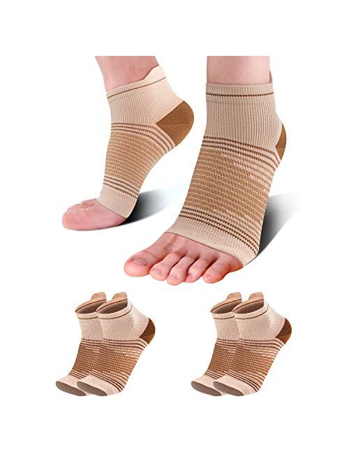 Plantar Fasciitis Socks(1/2/6 Pairs) for Achilles Tendonitis Relief, Best Compression Foot Sleeves with Arch Support for Plantar Fasciitis, Heel Pain, Foot & Ankle Suppor