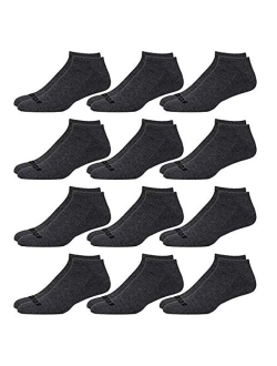 Men's Athletic Arch Compression Cushion Comfort Low Cut Socks (12 Pack)