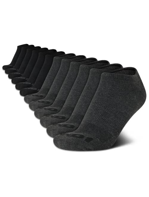 AND1 Men's Athletic Arch Compression Cushion Comfort Low Cut Socks (12 Pack)